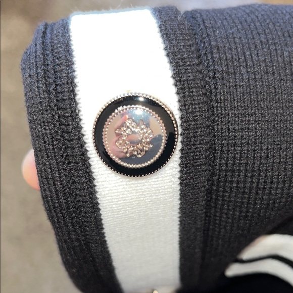 WHITE HOUSE BLACK MARKET WHBM MOD SHORT SLEEVE CONTRAST SWEATER MINI DRESS - Picture 8 of 8